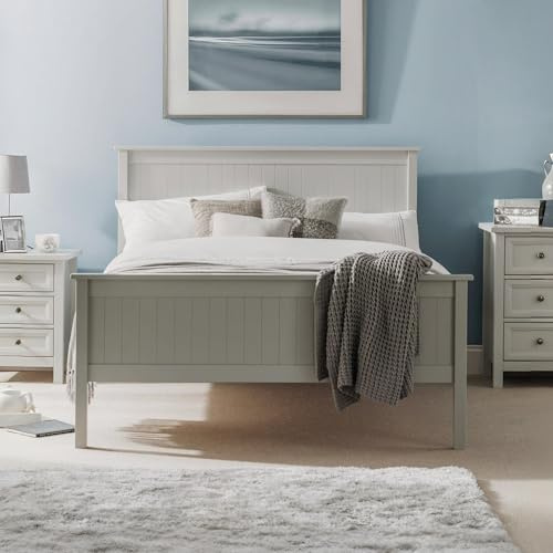 Julian Bowen Maine Bed, Single, Panelled, Grey - W102 x D200cm
