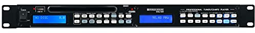Pronomic CDJ-60 CD-Player (19 Rackformat, 1 HE, spielt CD, MP3-CD, USB, AM/FM Radio Tuner, Fernbedienung)