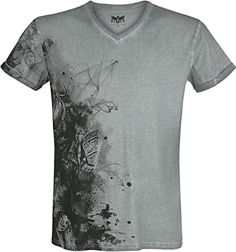 Black Premium by EMP Herren hellgraues T-Shirt mit Print