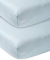 Meyco 563203 Jersey Spannbetttuch, 2er-Pack, 40x80/90 cm (Wiege), Hellblau 100% Baumwolle