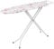 Kleeneze KL058270UKFLOREU Floral Collapsible Ironing Board with Varied Height Options, Anti-Slip Foot Caps, Perfect for Both Left and Right-Handed Users 100% Cotton Removable Cover & Iron Rest
