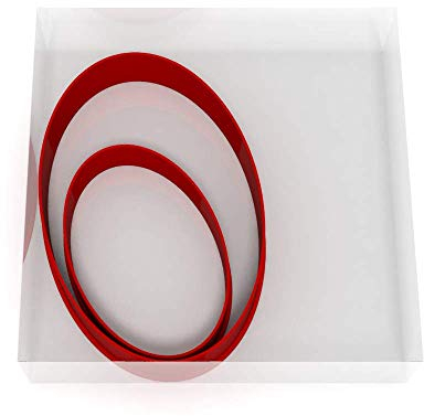 Mini/Small Oval Set of 2 Value Fondant Cutters Pair 3CM + 5CM