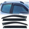 JHCHAN Windabweiser Regenabweiser Schwarz für Ford Ranger 2012-2022 Wildtrak T6 T7 T8 Raptor XL XLT Limited Tremor Platinum Doppelkabine Acryl Getönt Set 4-Teilig