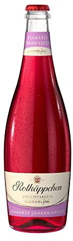 Rotkäppchen Fruchtsecco Schwarze Johannisbeere Alkoholfrei (1 x 0,75 l) - Der fruchtig-herbe Genuss im Glas.