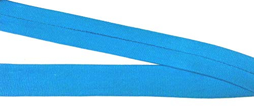 3 m Jersey Einfassband elastisch 20 mm vorgefalzt tuerkis