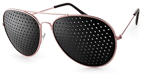 LIPIODOL Pinhole Glasses: Unisex Adults & Children Eye Care, Improves Focus & Reduces Strain, Suitable for Myopia, Hyperopia, Astigmatism