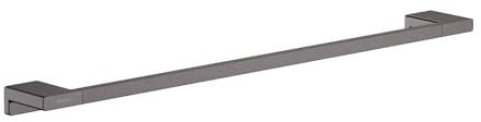 hansgrohe AddStoris - Badetuchhalter, Handtuchhalter für Wandmontage, verdeckte Befestigung, Badezimmer Zubehör, Brushed Black Chrome, 41747340