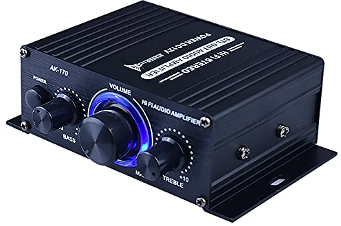 Funien AK170 Mini amplificatore di potenza o Amplificatore o portatile Amplificatore per altoparlanti per auto e casa