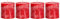 Brandsseller Stumpenkerze 4er Set 7x10 cm Weihnachtskerze Adventskranz Rot