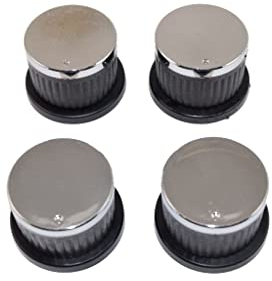 Ufixt Fits Crosslee, Electrolux, Flavel, Hoover and Hotpoint Oven Cooker Hob Knob Dial Pack of 4 Black/Silver