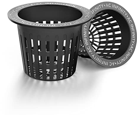 AC Infinity Netzbecher 10 cm – 25er-Pack stabile Anzuchtkörbe mit breitem Rand, ideal für Hydroponik, Aquaponik und Orchideen