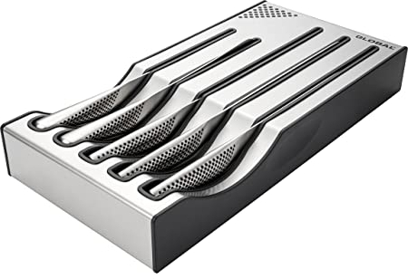 Global Knives 5 Piece Kitchen Knife Set with Storage Dock, CROMOVA 18 Stainless Steel, G-88/77821617