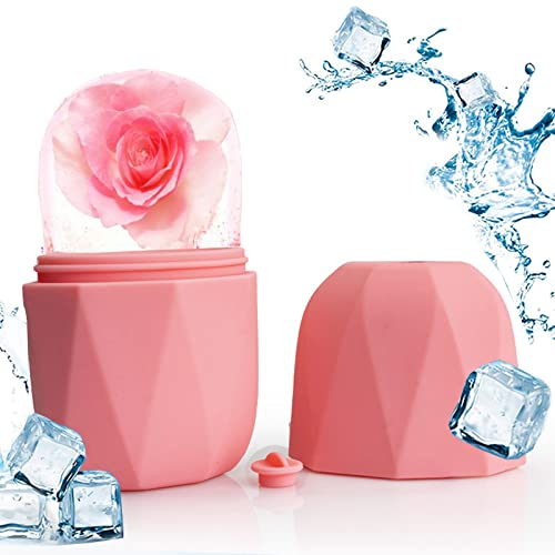 Ice Roller, Ice Roller Face and Eyes Ice Face Roller Ice Globes Face Relief Eye Puffiness Eliminate Facial Edema Brighten Tighten Skin Remove Fine Lines, Relief Sunburn (Pink)