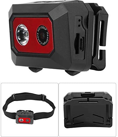 Sports Action Camera, 1080P Sport Helmet Camera Super HD 1080P DV Sports Camera Head-Mounted Action Video Camcorder DVR Recorder, Head Camera for Horse Riding (Black Red)