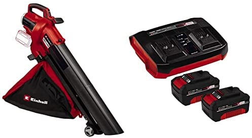 Einhell VENTURRO 36/240 3433640, Aspirapolvere a Batteria, Rosso Starter kit 2 batterie da 4,0 Ah e Twincharger Power X-Change (Li-Ion, 18 V, 75 minuti di ricarica)