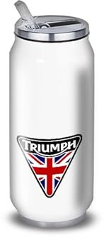 Trinkflasche / Wasserflasche aus Aluminium – Edelstahl (Thermoskanne 24 Stunden), wiederverwendbar, 330 ml bis 750 ml, einzigartiges Design Triumph Flagge (Edelstahl, 500 ml)