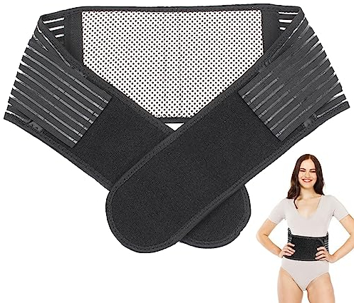 Cisixin Ceinture de Soutien Lombaire en Tourmaline, Coussin Auto-chauffant, Pour les Femmes et les Hommes, pour Soulager les Douleurs Dorsales