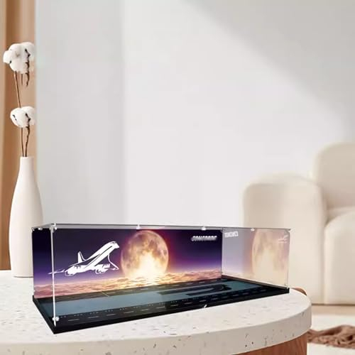 AZIZAT Acryl-Vitrine ist kompatibel mit Lego 10318 Concorde Flugzeug-Bauset. Modell-Sammlerstücke, staubdicht, transparente Display-Box (nur Aufbewahrungsbox), 3 mm (Gemälde)