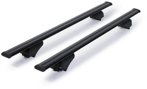 Dachträger passend für Peugeot 308 SW Kombi ab 2008-2013 offene Dachreling 115 cm Schwarz, Querträger, Dachlastträger, Dachgepäckträger, Gepäckträger