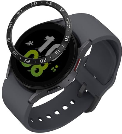 kwmobile Schutzring kompatibel mit Samsung Galaxy Watch 5 (44mm) Fitnesstracker - Bezel Ring Lünette in Schwarz Silber