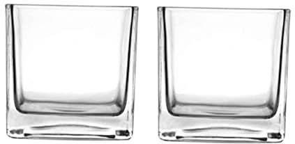 HOOTNEE 2piezas Maceta Hidropónica Cuadrada De Vidrio Transparente para Decoración De Flores Casa y Oficina para Suculentas y Ramos De Flores