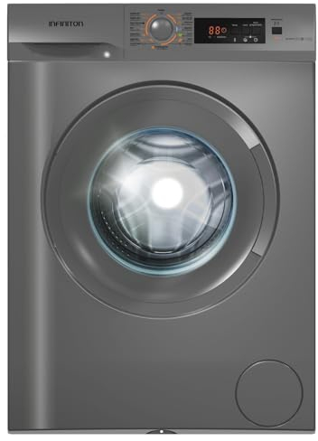 INFINITON Lavadora Carga Frontal WM-D72DPE, D, 7 Kg, 1200 rpm, Cesto de acero inoxidable, Inox