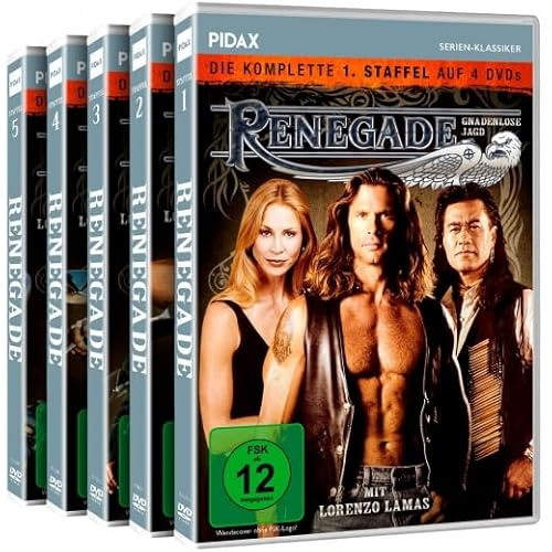 Renegade (Gnadenlose Jagd) Die komplette Kult-Action-Serie (110 Episoden in 5 Staffen) mit Lorenzo Lamas (zzgl. Bonus Serie)