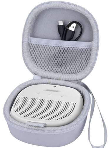 Lebakort Hard Case Compatible with Bose SoundLink Micro Speaker (Off White Case)