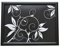 David Mason Design Vivienne Black White Floral Design Lap Tray, Laptray with Cushion, Cushioned Tray, IT07296