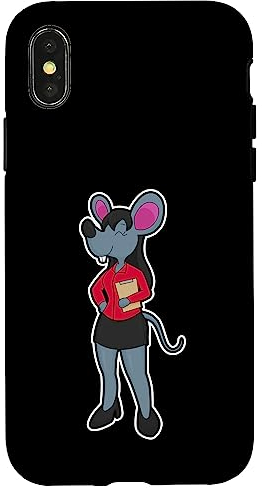 Hülle für iPhone X/XS Maus Sekretärin Notizblock