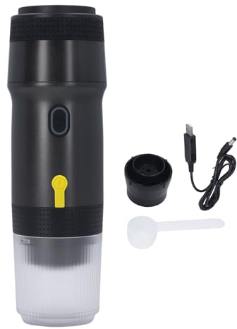 Fabater Tragbare Espressomaschine, 3-in-1-Reise-Elektrokaffeemaschine, 20-bar-Mini-Kaffeebecher für Gemahlenen Kaffee, NES- und DG-Kapsel, Ideal für Camping, Reisen, Wohnmobil, Wandern