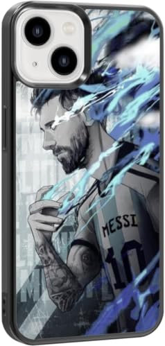 EZB Messi Themed Compatible with iPhone Case | Flexible Shock Absorbant Cool Football Themed Phone Cover | Lionel Messi (iPhone 11) Blue