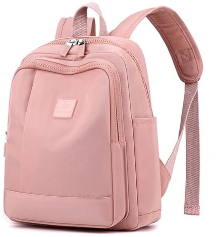 Wafybsre Zaino per le donne Piccolo, Mini Nylon Leggero Elegante Zaino Da Viaggio Borsa A Spalla Cute Day Pack (Rosa)