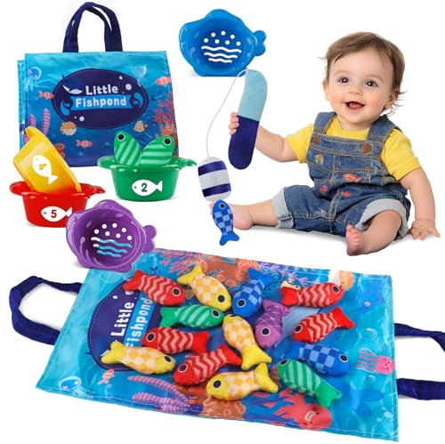 Rincalivestra Jouet Bebe 1 an Jeux Montessori 1 an Pêche a la Ligne pour Enfant 1 2 3 Ans Fille Garçon Jouet Cadeau Enfant 1 an Cadeau Bebe 1 an Jouet Enfant 1 2 3 an