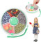 Snack Spinner Kinder Snackbox mit Fächern Rund Reusable Snack Organizer Snacks Melone Süßigkeiten Obst Organizer
