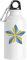 Cosmic Zest Bouteille d'eau touristique bleue et jaune avec dessus blanc