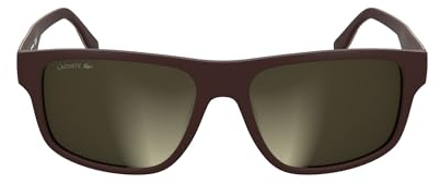 Lacoste Men's Sunglasses L6057S - Matte Burgundy with Brown Mirror Lens