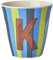 Rice Melmain Becher Medium - Buchstabe K - Kinderbecher Campingbecher Campnggeschirr Trinkbecher Melamingeschirr Bruchsicher BPA-Frei 250ml