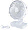 Qingning Ventilador de Sobremesa Silencioso, Ventilador de Escritorio Potente con 4 Velocidades, Mini Fan de Mesa USB Portátil Ligero, 5'' con Luz Indicador para Oficina Hogar Camping (Blanco)
