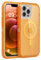 Follaroma for iPhone 12 Pro Max Case, Compatible with MagSafe, Heavy Duty Shockproof Protection Phone Cases, Anti-Drop, Dual Layer Transparent Magnetic Phone Case for iPhone 12 Pro Max, 6.7, Orange