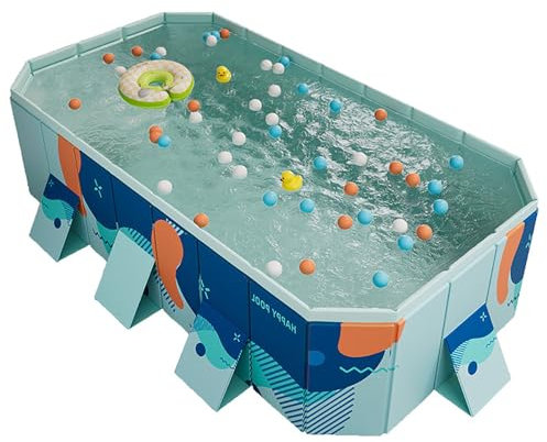 Zusammenklappbare, Nicht aufblasbare Swimmingpools Swimmingpools for Kinder und Jugendliche im Freien for Hinterhof-Balkongärten(2.6m/8.5ft)