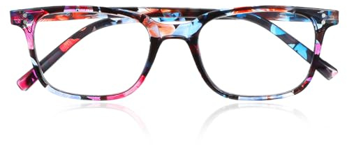 KFHENSOMR Lesebrille damen und herren Lesebrille mit blaulichtfilterBrille Blaulichtfilter Brille Damen Computerleser Lesehilfe Blendfreie UV Brille Leserbrille (Blau Tortoise 150/1.5)