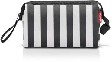 reisenthel travelcosmetic summerstripes Black - Starke robuste und praktische Reisekosmetiktasche, Handschlaufe, wasserabweisendes Material