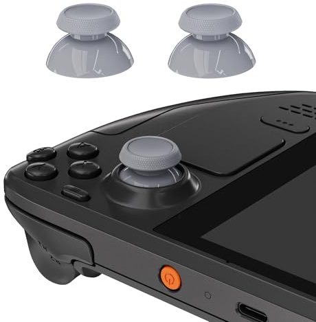 eXtremeRate Replacement Thumbsticks for Steam Deck LCD, Custom Analog Stick Joysticks Repair Kit for Steam Deck OLED Console with Original Touch Sensing, Anti-Slip Texture Grip - New Hope Gray