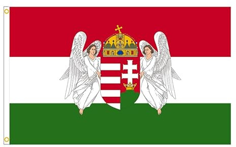 Bandera del Reino de Hungría de 60 x 90 cm, poliéster, telón de fondo para decoración de interiores y exteriores, color: bandera del Reino de Hungría