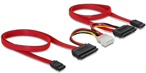 Delock S-ATA all in one Kabel für 2 HDD