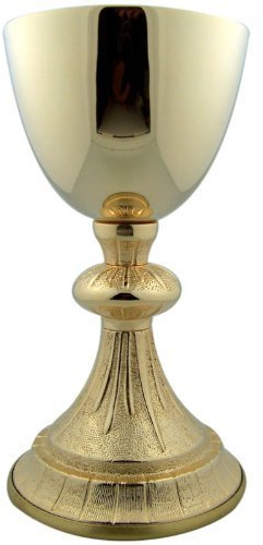 Gold Gild Catholic Christian Chalice Chapel Goblet Cup and Paten Church