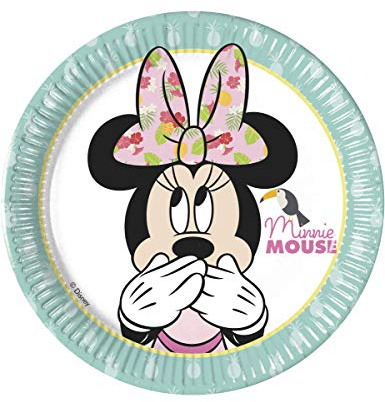 Procos - Assiette 20 cm Minnie Tropical, multicolore, 5PR89230