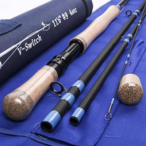 MAXIMUMCATCH Spey/Switch Fliegenrute 4/5/6/7/9ft 4/5/6 teilige Rute IM10 Kohlefaser-Rute Angelrute mit Cordura Rohr