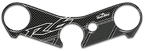 Resin Bike Adesivi Moto Compatibile con Yamaha R6 2006-2015. Protezione Forcella Sterzo da Urti e Graffi. Adesivo Resinato con Effetto 3D per Piastra Forcella Sterzo